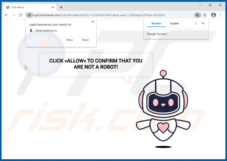 captchareverse[.]com pop-up reindirizzamenti