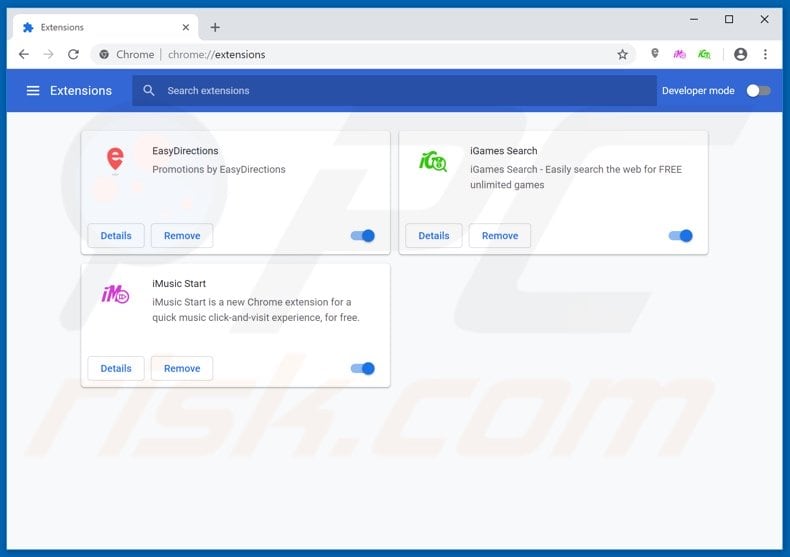 Rimozione di estensioni canaglia da Google Chrome step 2