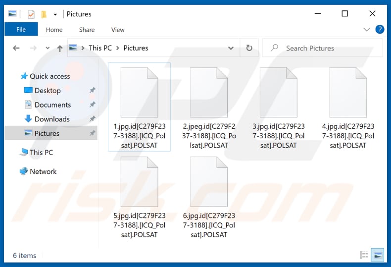 File crittografati da POLSAT ransomware (estensione .POLSAT)