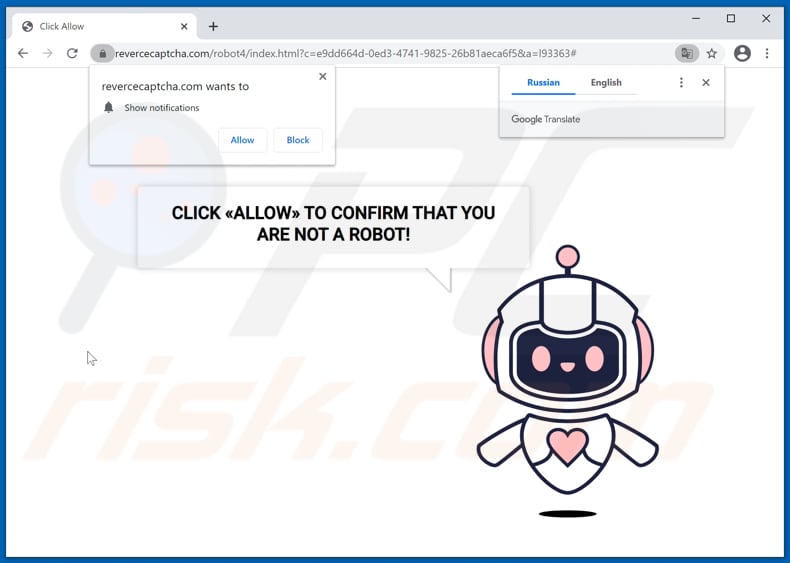 revercecaptcha[.]com pop-up reindirizzamenti