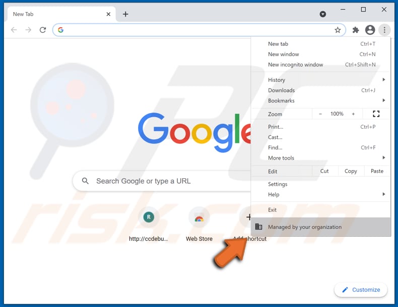 accessiblesearchengine dirottatore del browser gestito dalla tua organizzazione