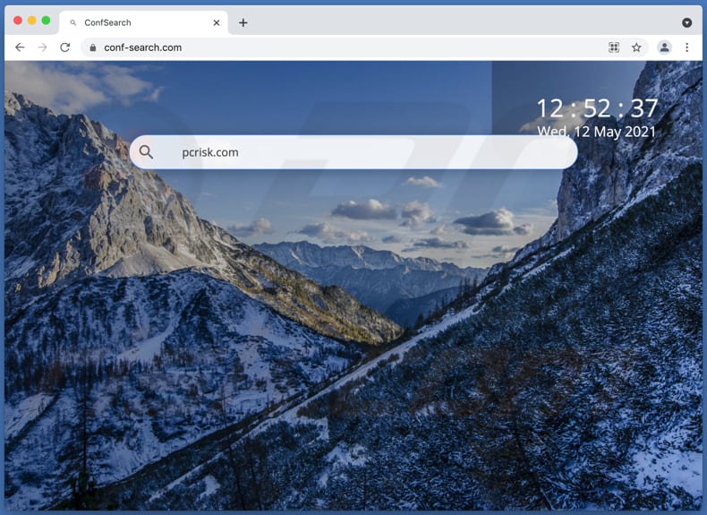 Conf Search dirottatore del browser su un computer Mac