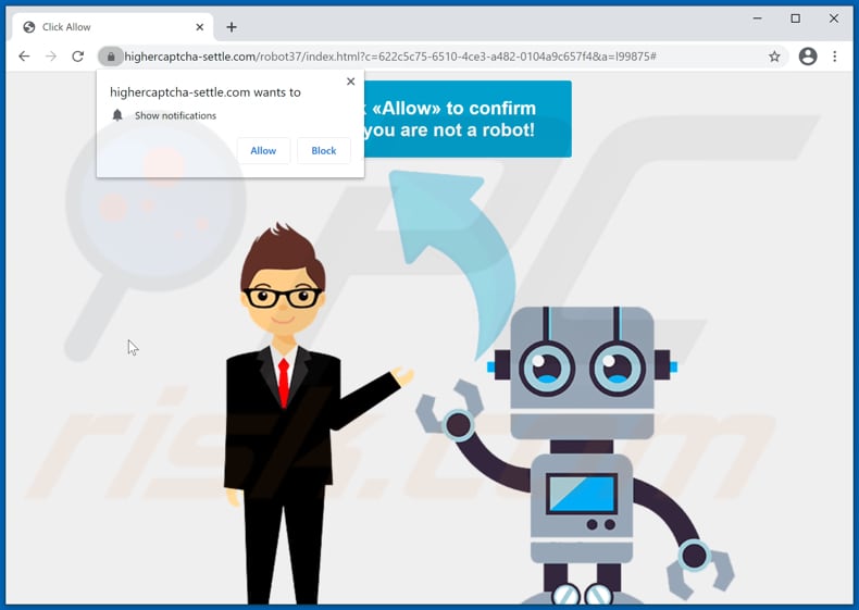 highcaptcha-settle[.]com reindirizzamenti pop-up