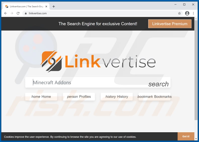 linkvertise[.]com pop-up reindirizzamenti