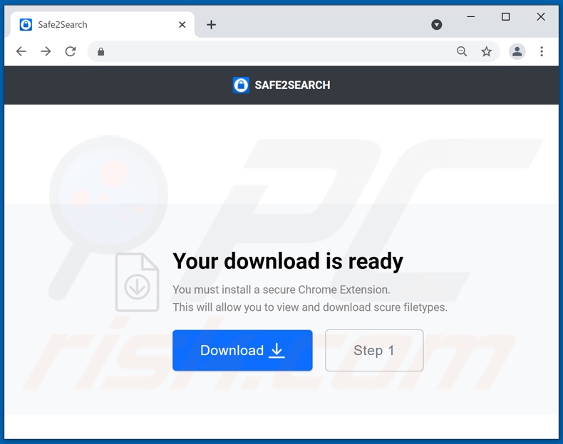 Sito web utilizzato per promuovere il dirottatore del browser Safe2Search
