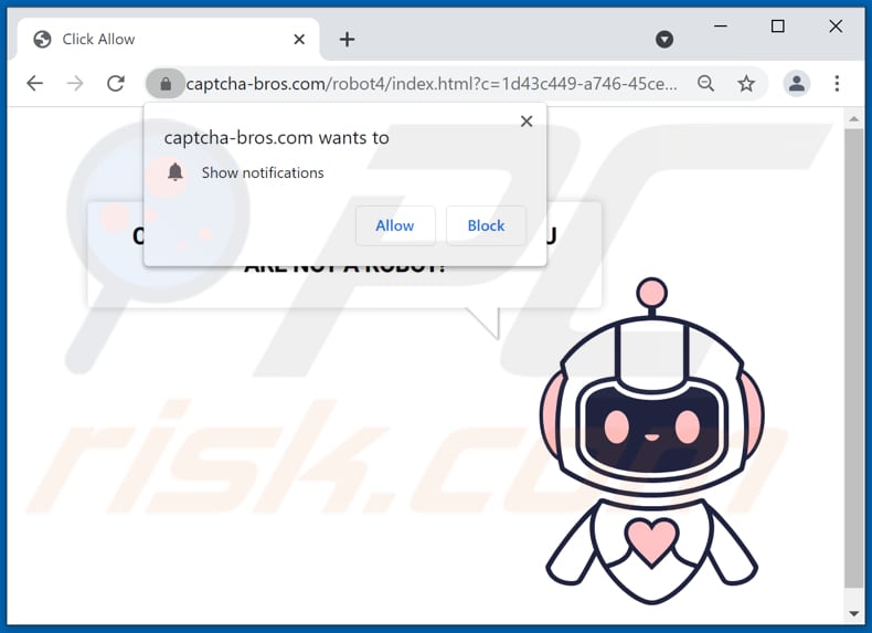 captcha-bros[.]com reindirizzamenti pop-up