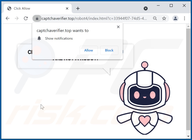 captchaverifier[.]reindirizzamenti popup principali