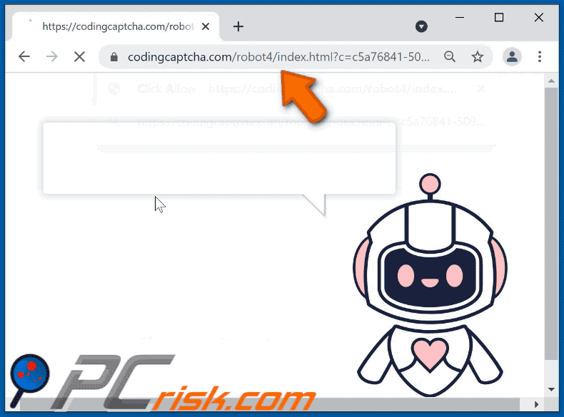 codingcaptcha[.]com aspetto del sito web (GIF)