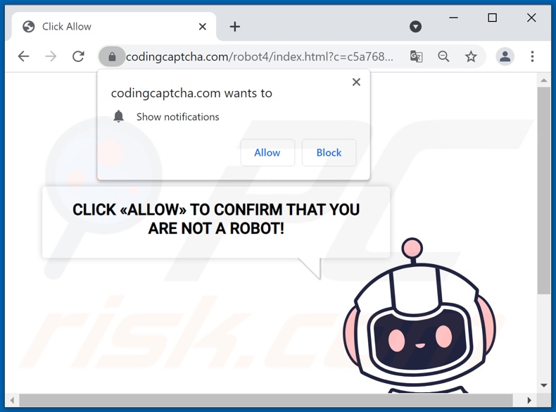 codingcaptcha[.]com reindirizzamenti pop-up