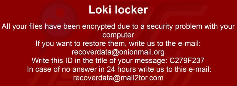 Istruzioni per la decodifica di Loki Locker (sfondo del desktop)