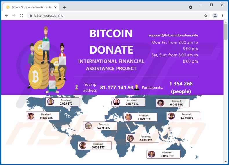 BITCOIN DONATE truffa