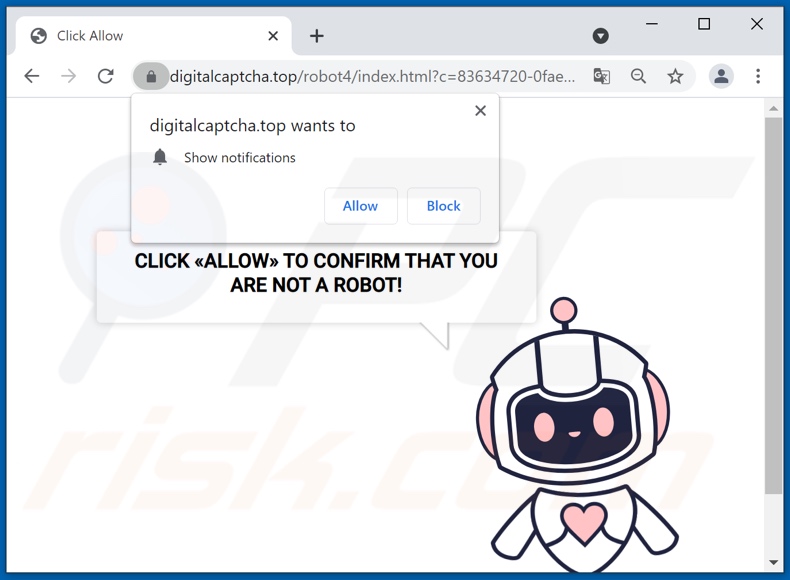 digitalcaptcha[.]reindirizzamenti pop-up principali