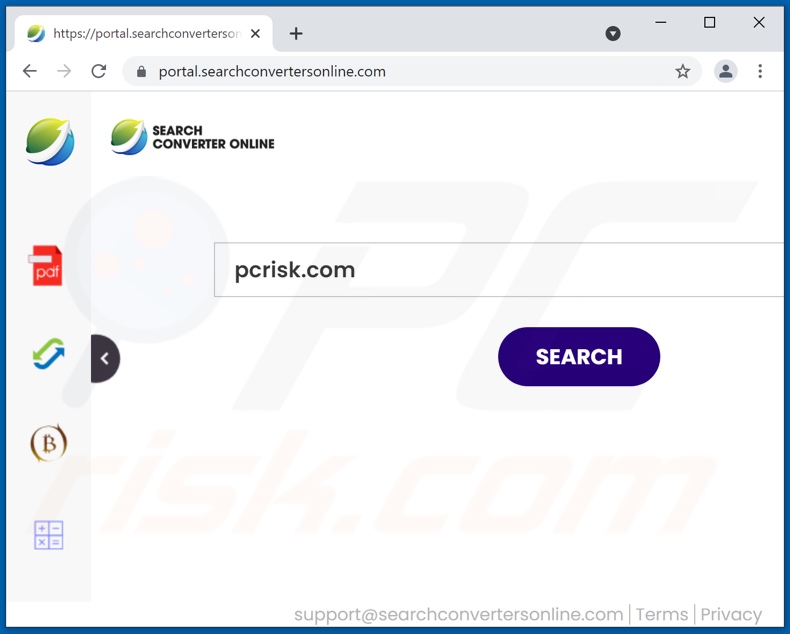 searchconvertersonline.com browser hijacker