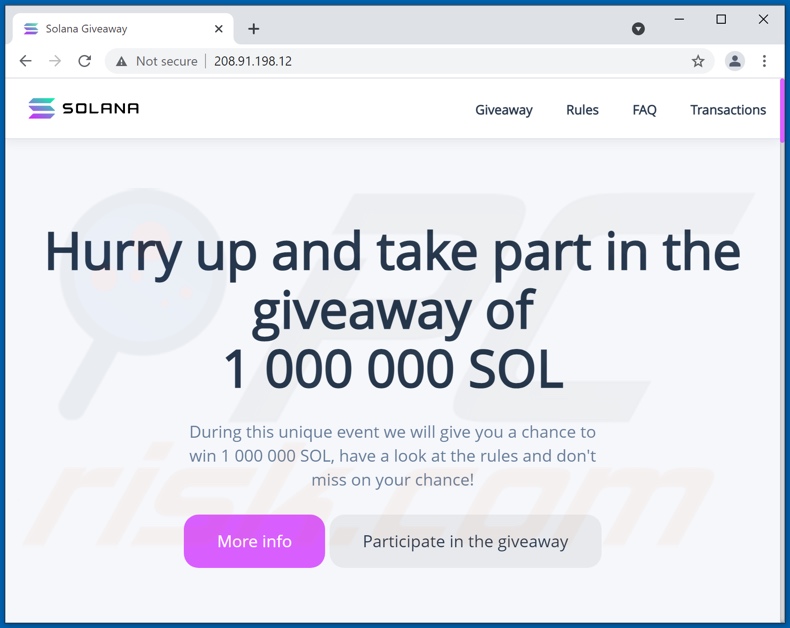 SOLANA (SOL) Giveaway truffa