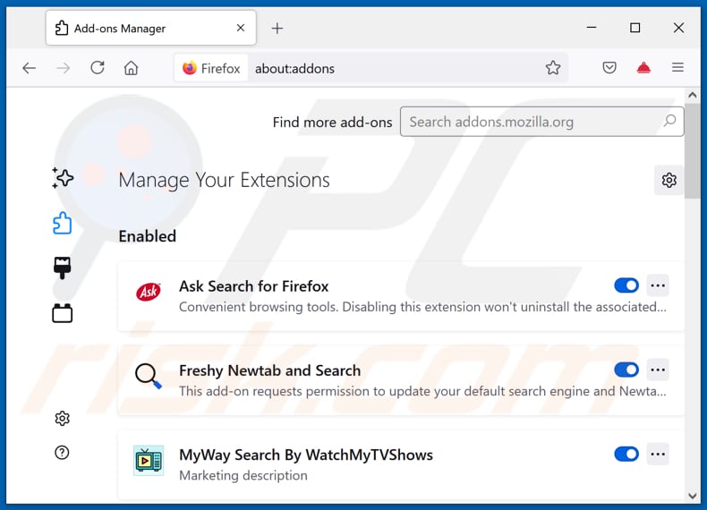 Rimozione delle estensioni di Mozilla Firefox relative a togosearching.com