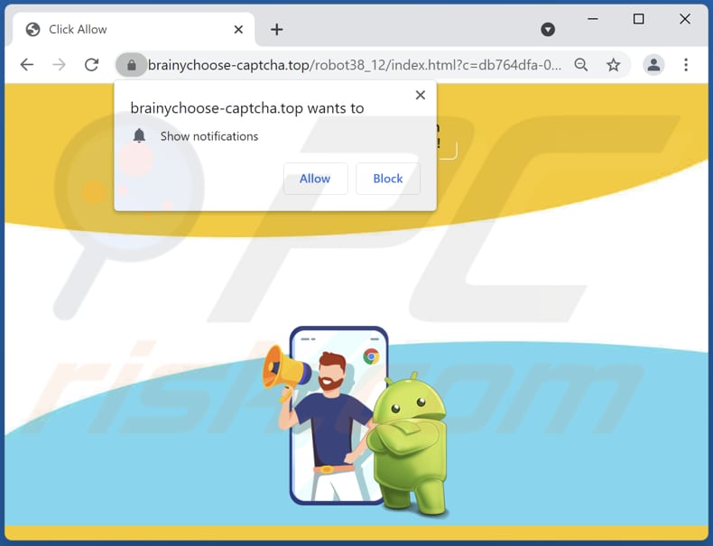 brainychoose-captcha[.]top pop-up reindirizzamenti