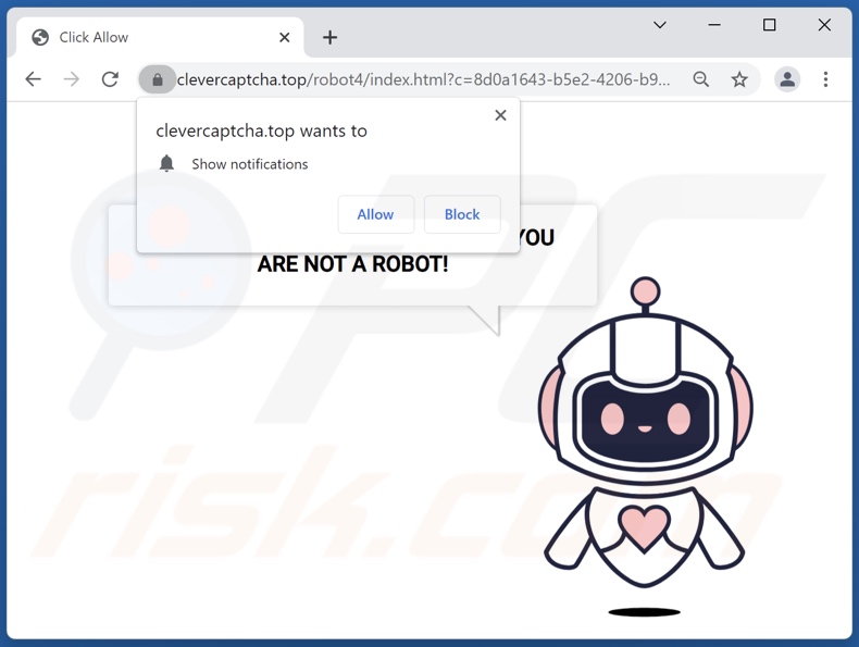 clevercaptcha[.]top pop-up reindirizzamenti