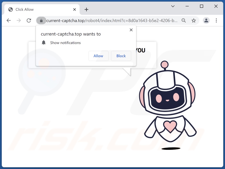 current-captcha[.]top pop-up reindirizzamenti