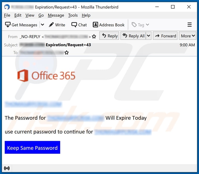 Office 365 email truffa