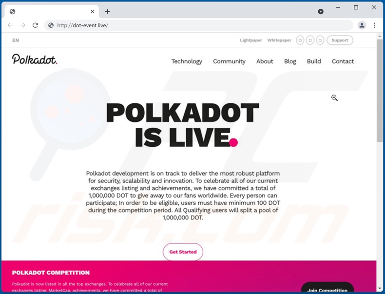 Polkadot giveaway truffa