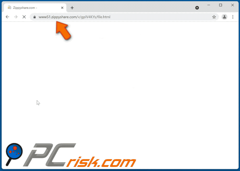Aspetto degli annunci del sito web zippyshare[.]com che reindirizzano gli utenti a siti dubbi (GIF)