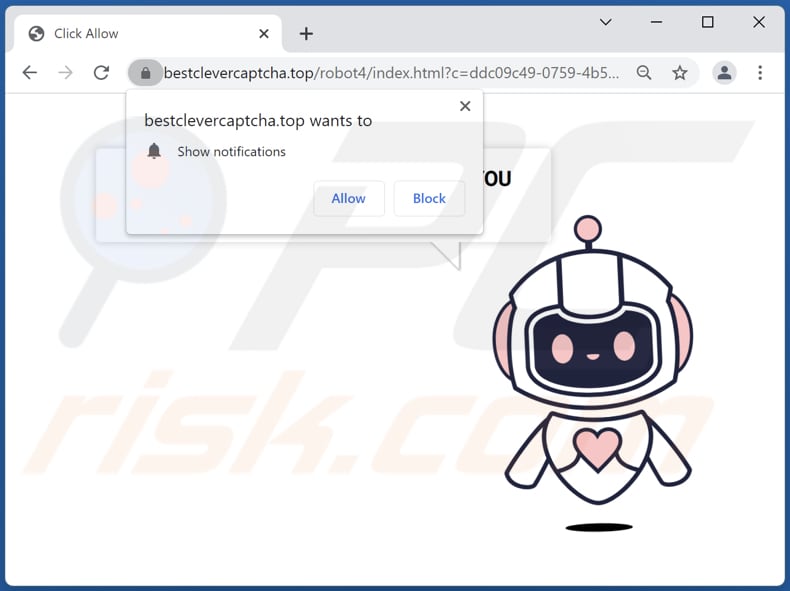 bestclevercaptcha[.]top pop-up 