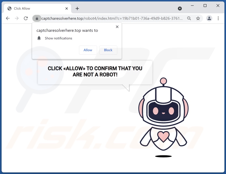 captcharesolverhere[.]top pop-up reindirizzamenti