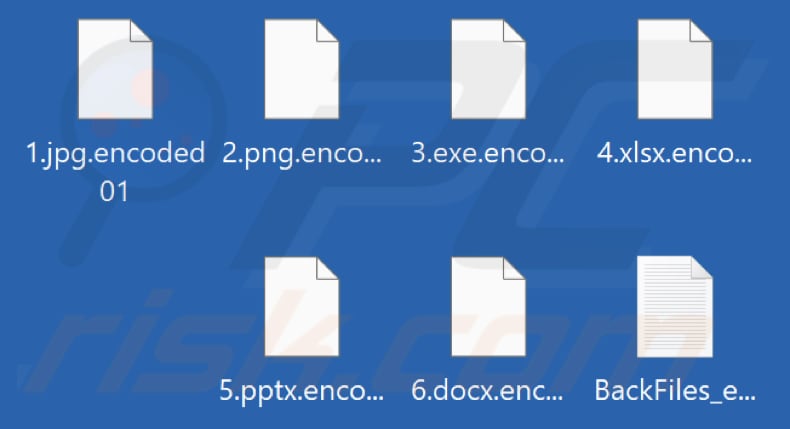 File crittografati dal ransomware Encoded01 (estensione .encoded01)