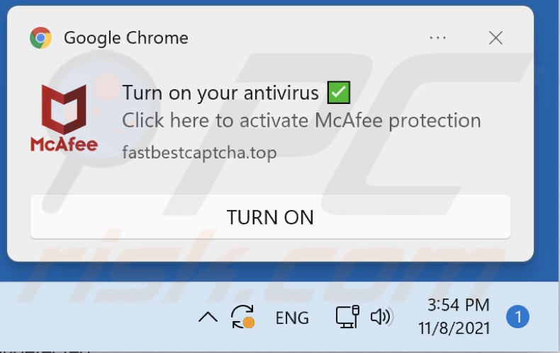 Notifica da fastbestcaptcha[.]top