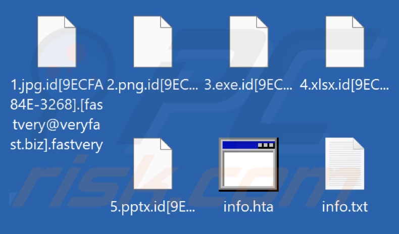 File crittografati dal ransomware Fastvery (estensione .fastvery)