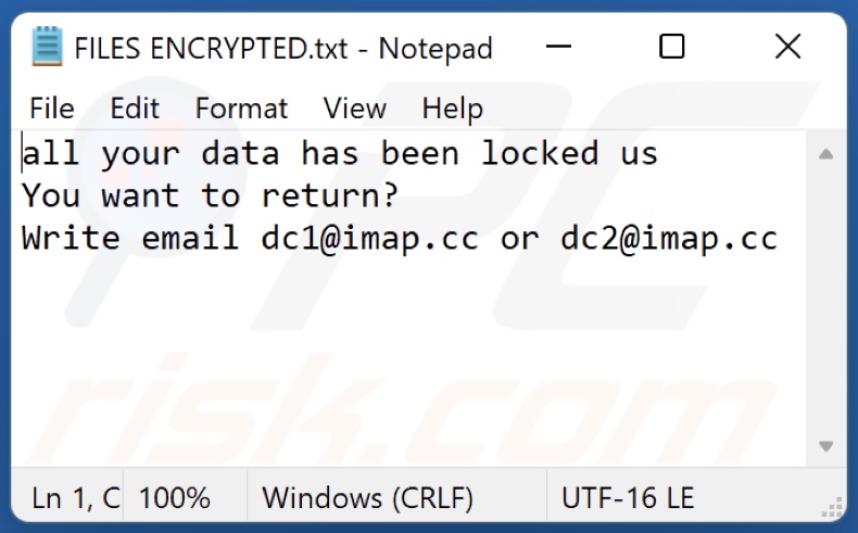 Il file di testo di DC (