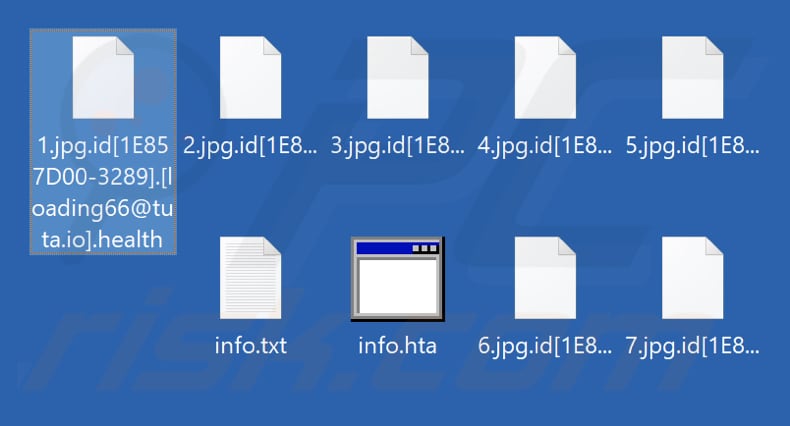 File crittografati da Health ransomware (estensione .health)