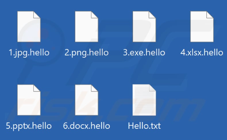 File crittografati da Hello xD ransomware (estensione .hello)