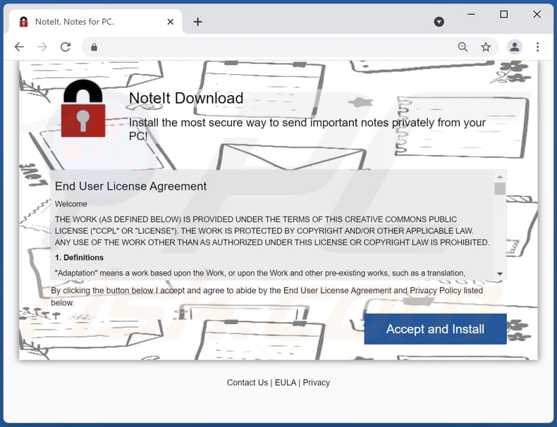 promotore di adware noteit