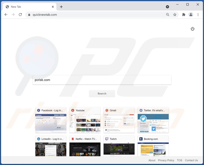 quicknewtab.com browser hijacker