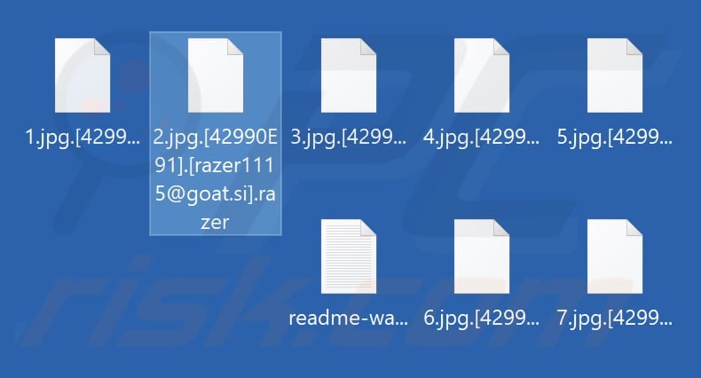 File crittografati da Razer ransomware (estensione .razer)