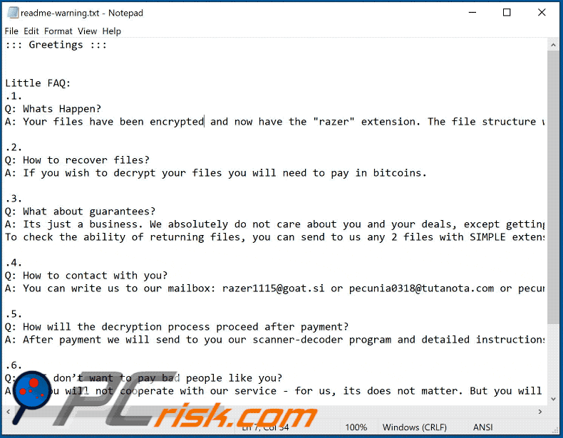 razer ransomware nota di riscatto readme-warning.txt gif
