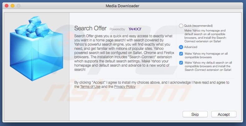 search yahoo.com programma di installazione del dirottatore yahoo.com mac