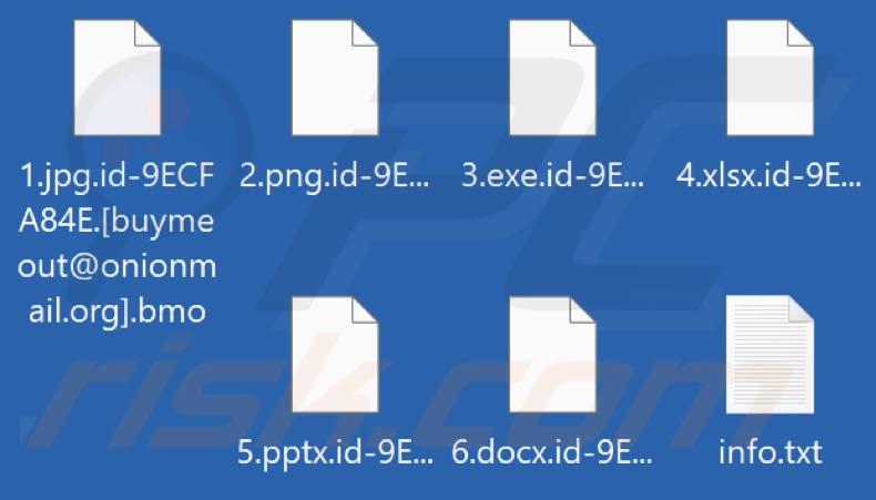 File crittografati da Bmo ransomware (estensione .bmo)
