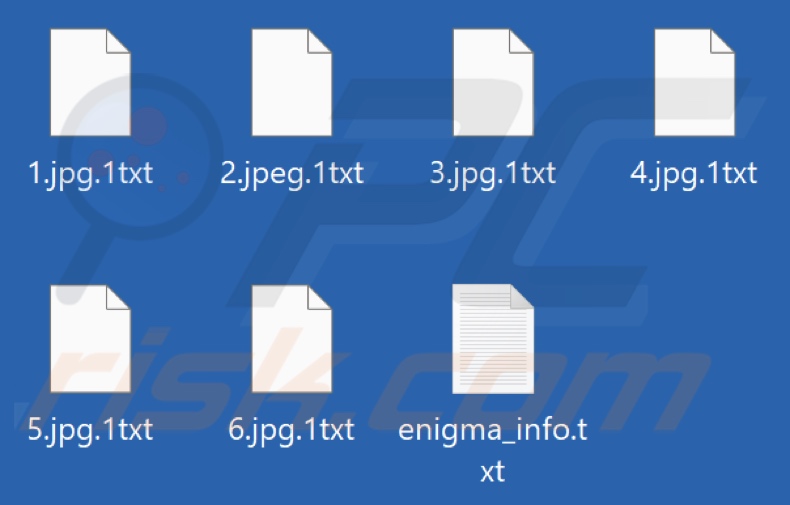 File crittografati da Enigma ransomware (estensione .1txt)