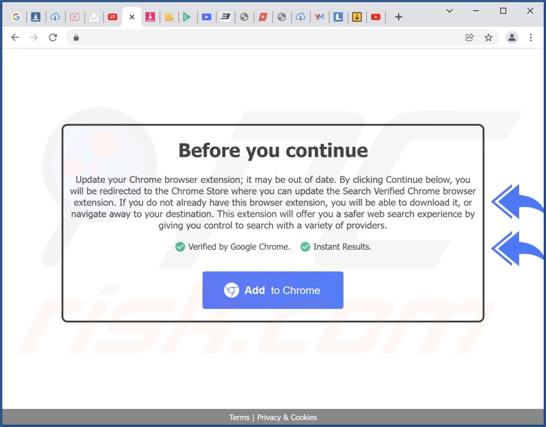 Screenshot del sito Web ingannevole utilizzato per promuovere il dirottatore del browser Nuhtab