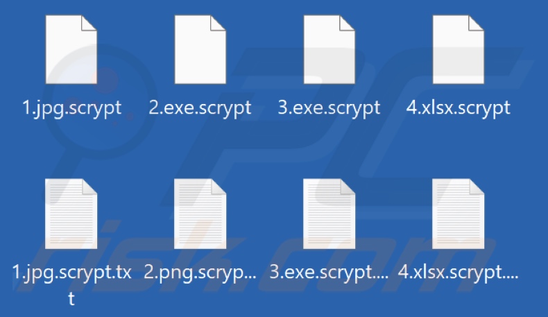 File crittografati da White Rabbit ransomware (estensione .scrypt)