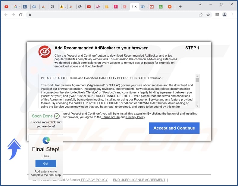 Chiedi ad Ali adware che promuovono un sito Web ingannevole