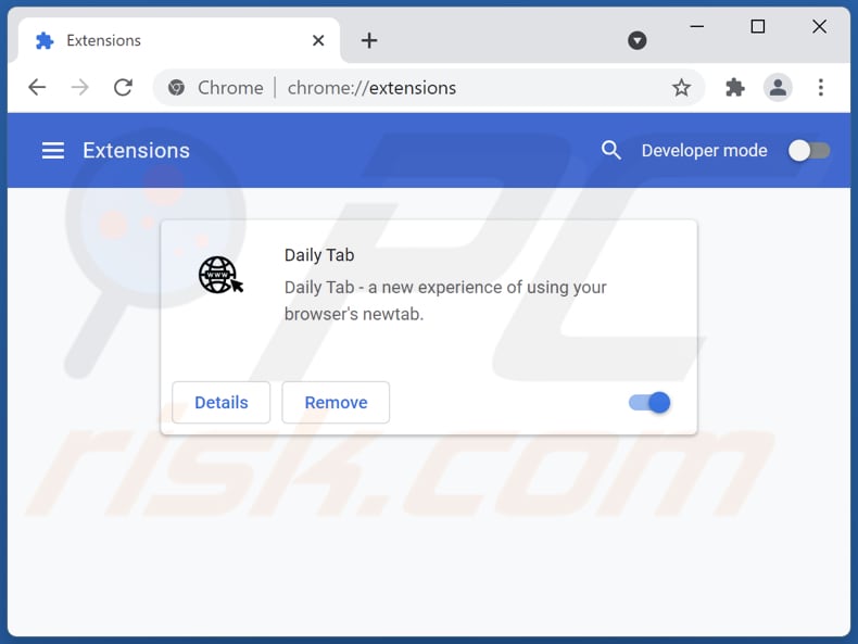 Rimozione delle estensioni di Google Chrome relative a search.daily-stop.com