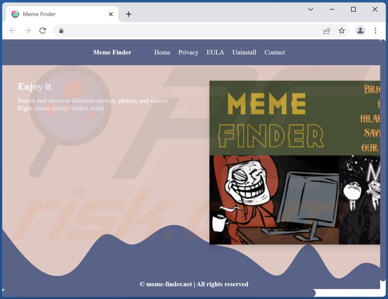 Pagina di download ufficiale per Meme Finder