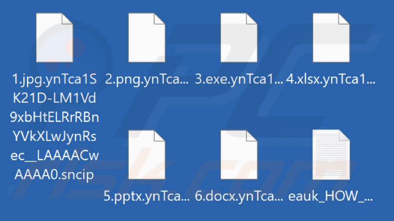 File crittografati da Sncip ransomware (estensione .sncip)