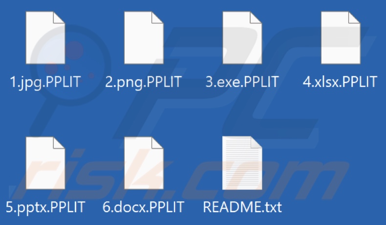 Screenshot dei file crittografati dal ransomware VSOP