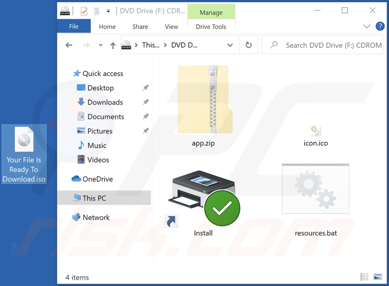 Screenshot del contenuto del programma di installazione di Bloom adware