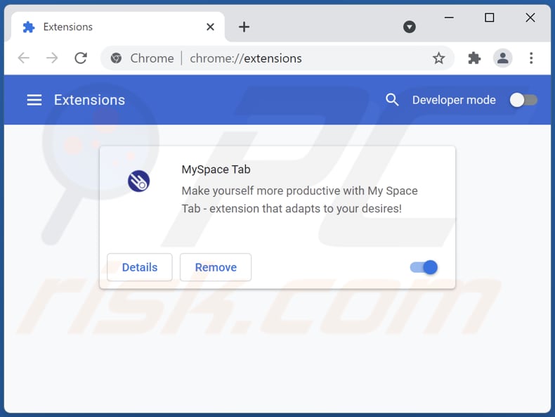 Rimozione delle estensioni di Google Chrome relative a search.spaceytab.com