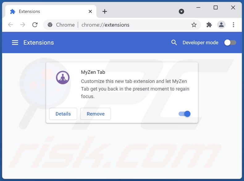 Rimozione delle estensioni di Google Chrome relative a search.myzentab.com